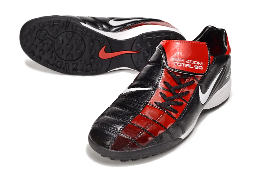Chuteira Society Nike Air Zoom Total 90 II - Preta e Vermelha - Image 2