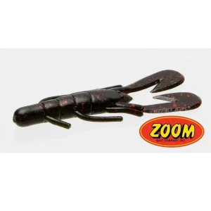 Vinil Zoom Ultra Vibe Speed Craw 90 mm Preto Vermelho Brilhante