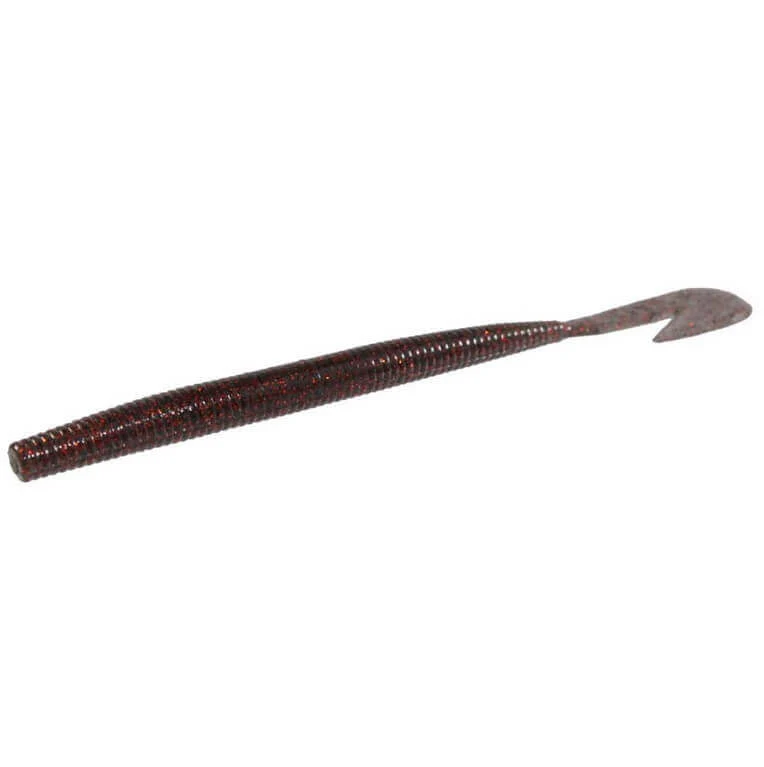 Vinil Zoom Ultra Vibe Speed Worm 146 mm Vermelho Smokin Fire